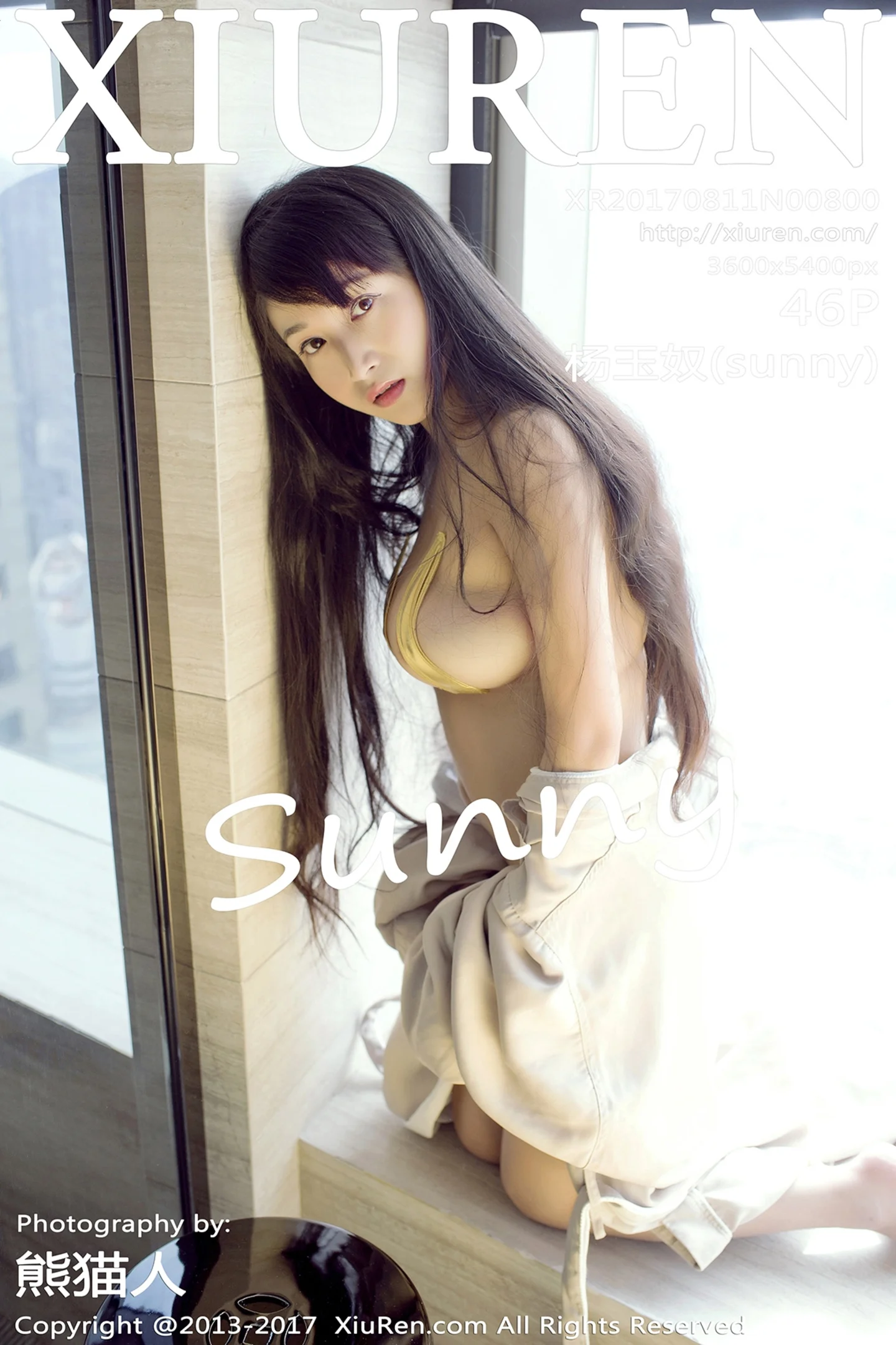 [XiuRen秀人网]No.800_极品豪乳美女杨玉奴金色三点式比基尼秀傲人豪乳诱惑写真46P-秀人网 - XiuRen.Space
